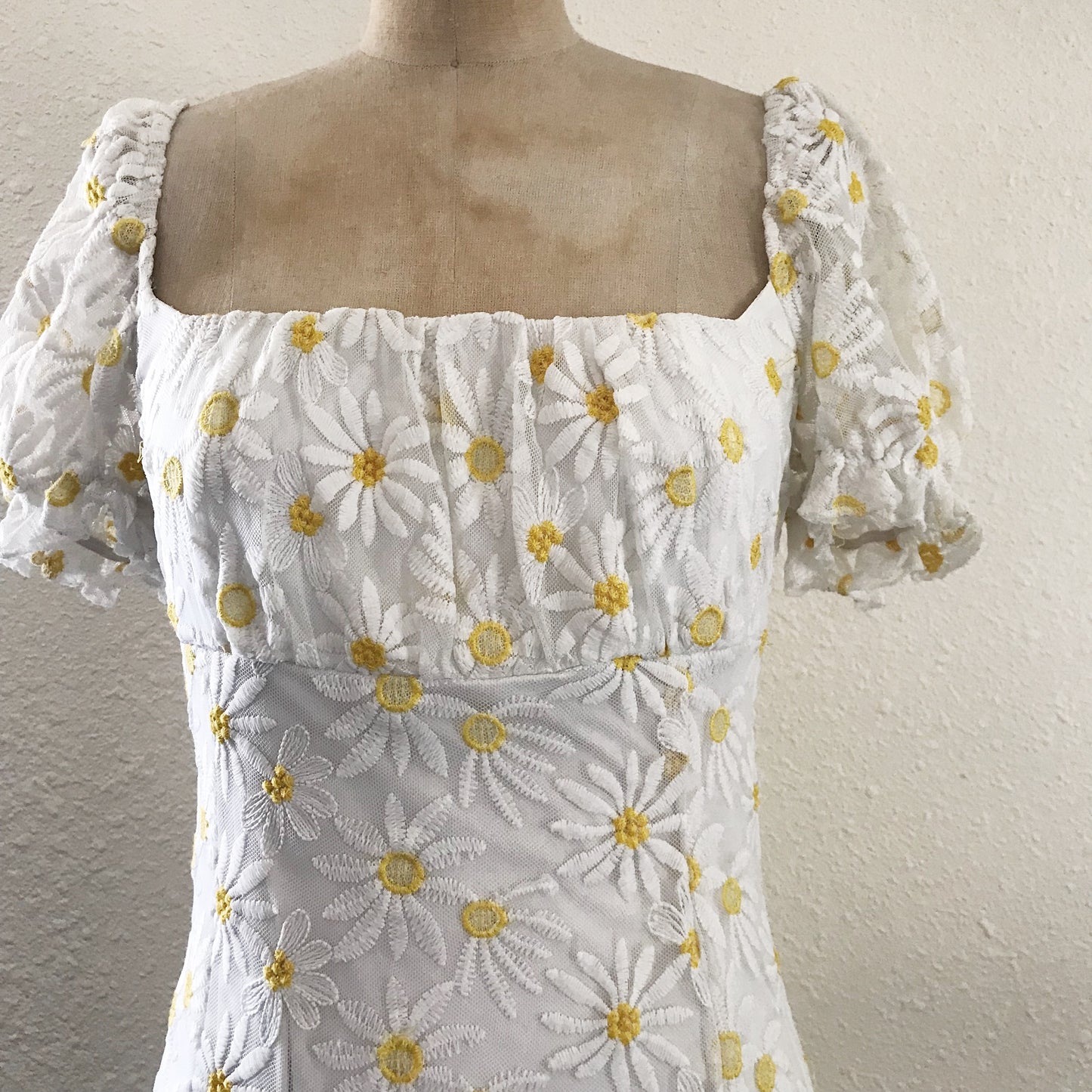 Peppermayo White Daisy Floral Mini Dress