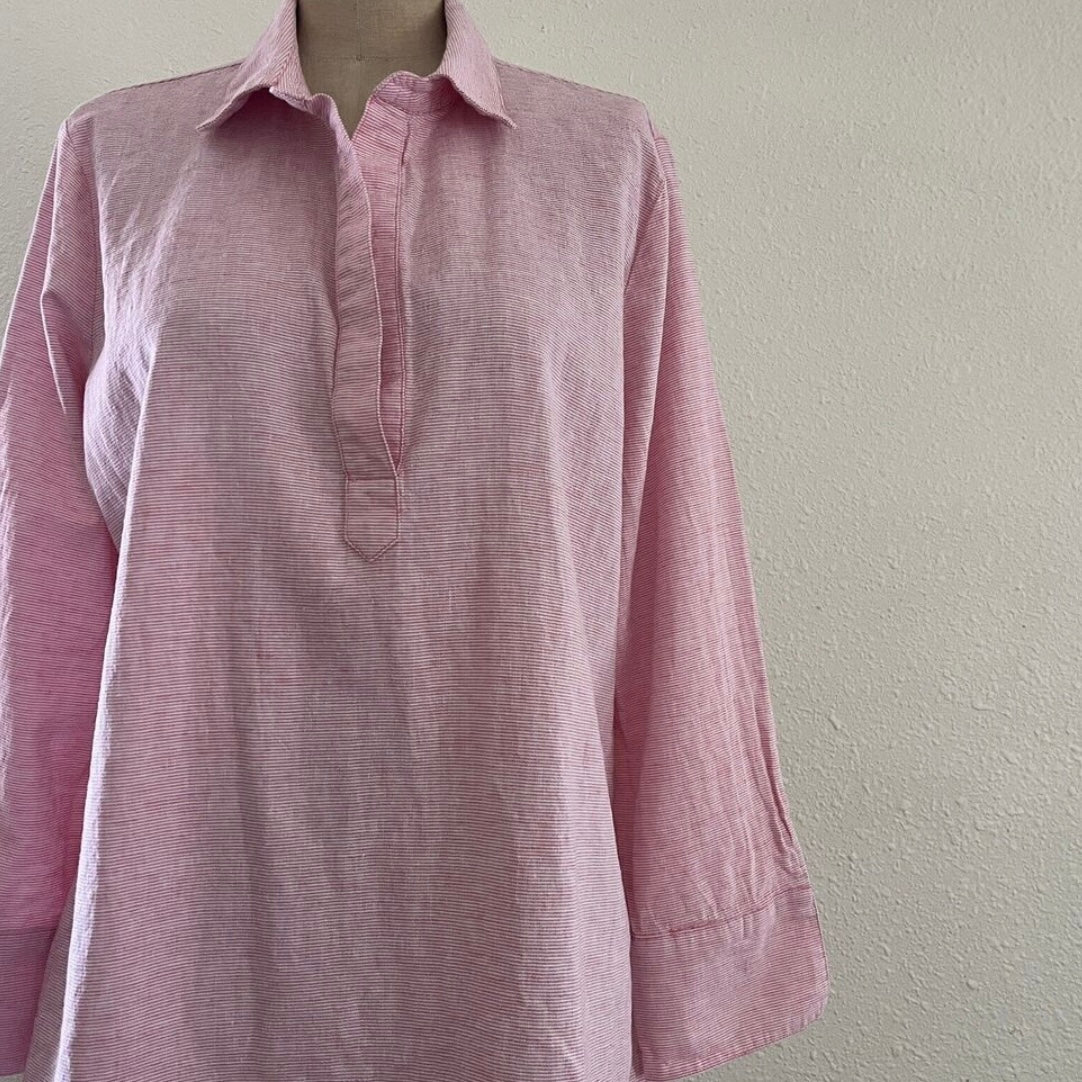 Vineyard Vines Red Cotton + Linen Shirt