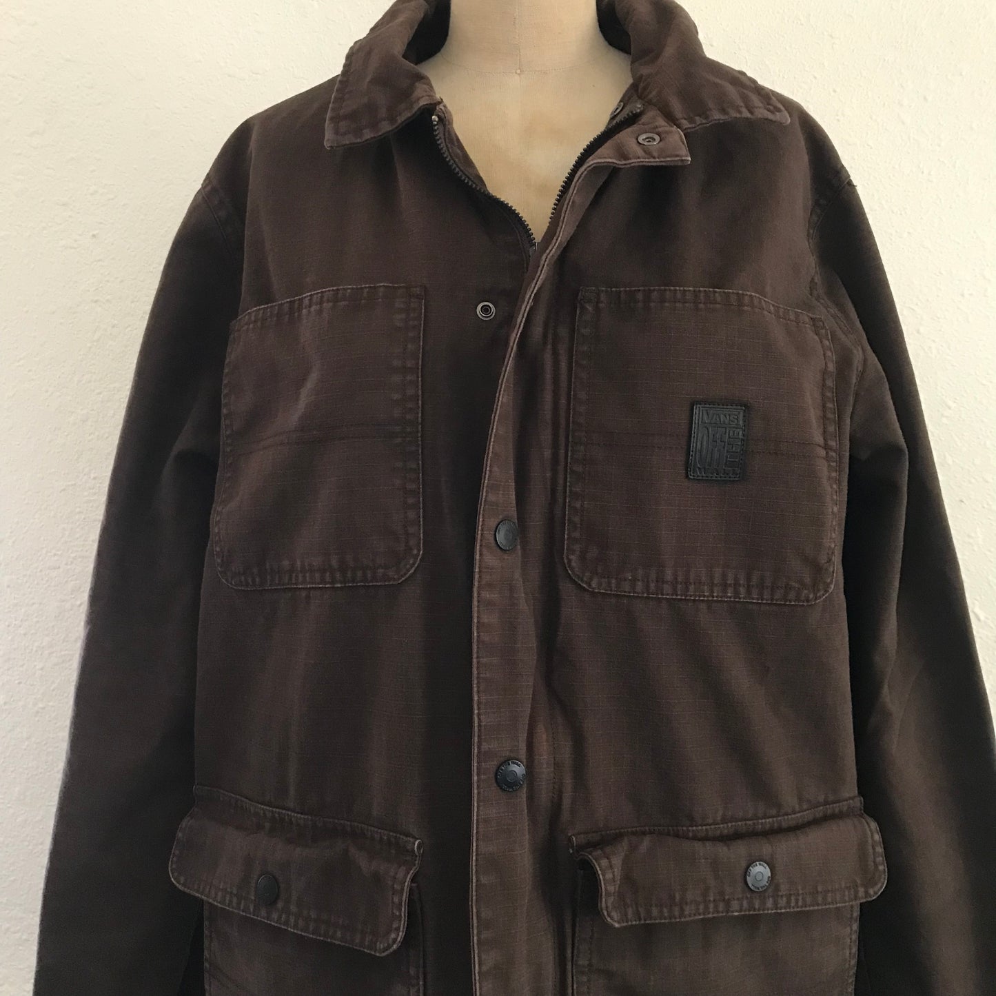 Vans Brown Cotton Full Zip Utility Jacket