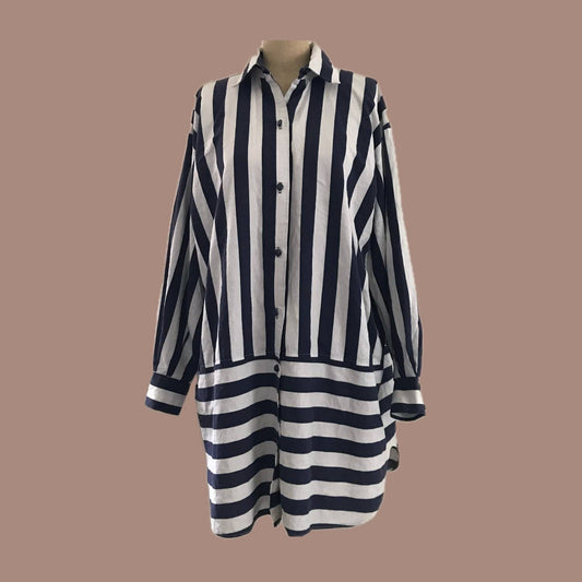 bill-blass-vintage-1990s-navy-white-striped-cotton-shirt